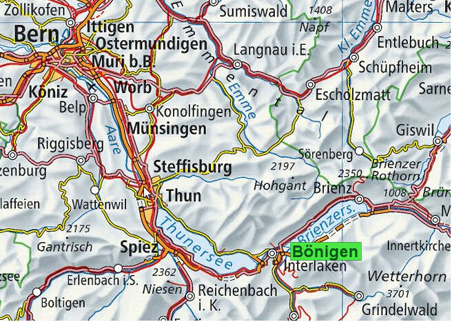 Carte Topo Bönigen