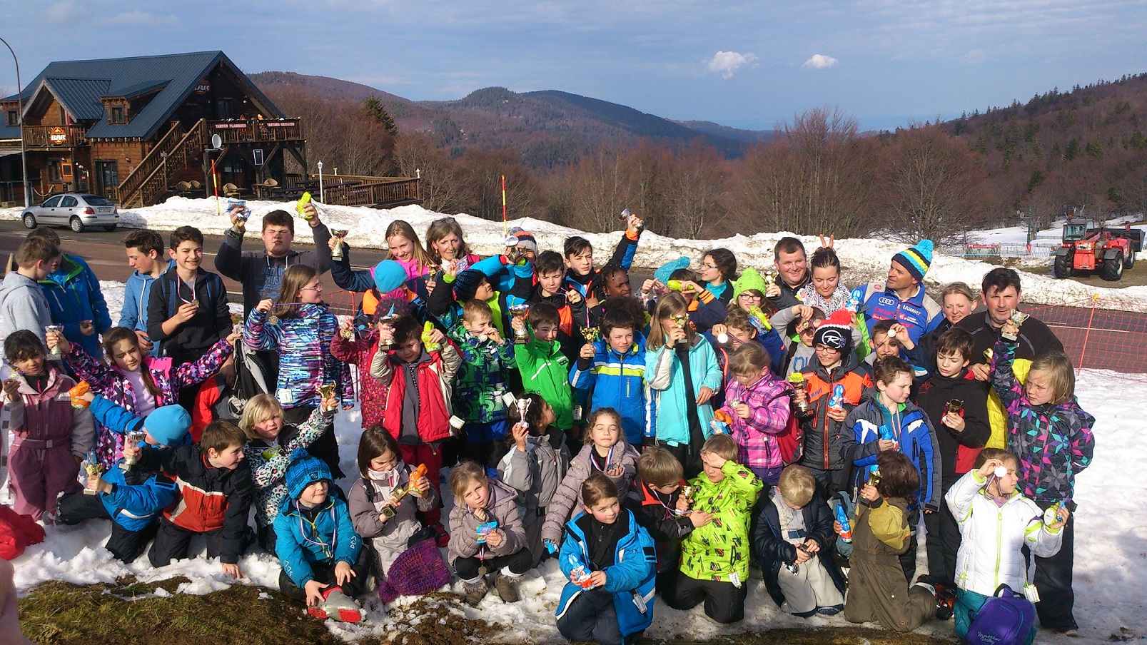 Photo de groupe pour la fin de saison des Mercredis de neige 2016